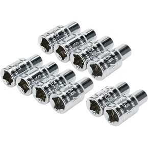 Shallow Socket 1/4 Inch Drive 10mm 6 Point -10pcs