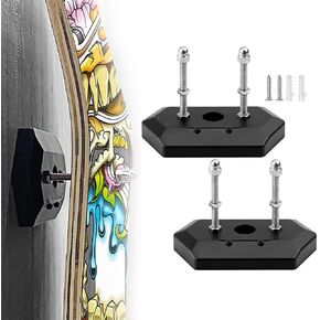 2pcs Skateboard Wall Mount,Skateboard Hanger Longboard Display Rack for Skateboard Deck Display Decoration & Storage
