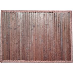 Queensell Bamboo Rug – Bamboo Bathroom Accessories Area Rug – Bamboo Bath Mat – Bathroom Rugs – Bamboo Runner Small Rug 17" x 24" Light Brown