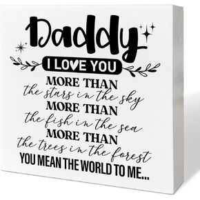Dad Gifts from Daughter, Dad Gifts for Birthday Father's Day Christmas, Best Dad Ever Gifts, Father Gifts, Father and Daughter Never Truly Part, Wooden Box Sign