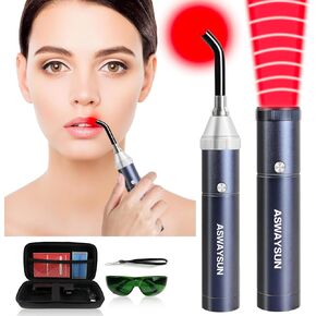 Red Light Therapy Device, Cold Sore Canker Sore Treatment Torch for Lips, Infrared Light Therapy Wand for Face Fever Blister, Healing Pain Relief for Mouth Nose Ear Knee Feet Hands Ankle Muscle Dogs