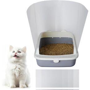 Zhichen star 6 Pcs Cat Litter Box Pee Shields ，Litter Box Shield Easy to Clean，Suitable for Open Litter Boxes，Say Goodbye to Messes and Odors in Your Home，Litter Box Not Included