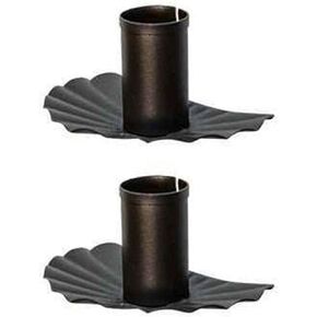 Half Taper Windowsill Candle Holder| 2 Pack | Bronze | Country Primitive Décor
