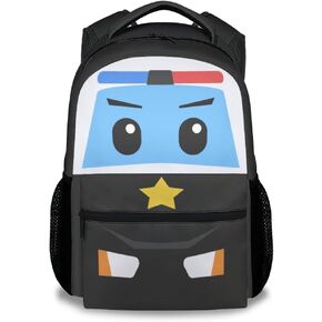 School Backpack for Boys - Fire Truck Bookbag - Lightweight Durable Large Capacity - 17 Inch Red Kid Bag for School, Travel and Camp