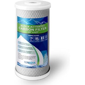 Big CTO Carbon Block Water Filters 4.5" x 10" Whole House Cartridges WELL-MATCHED with CBC Series, WFHDC8001, EP and EPM Series (2 Pack)