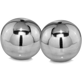 Modern Day Accents 4384T Bola Classic Blue Sphere, Aluminum, Filler, Orbs Decorative Balls, Tabletop Modern Decor, Decorative Balls for Centerpiece Bowls, Home Office, Decor, 3-inch Set of 2 Balls