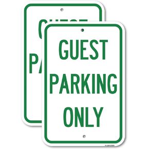 (2 Pack) Guest Registration Parking | 12" X 18" Heavy-Gauge Aluminum Sign | Rust Free Aluminum, Weather Resistant, Waterproof, Fade Resistant, 2 Pre-drilled Holes