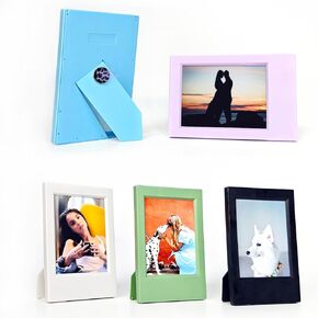 5 Colors Polaroid Instax Mini Picture Frame, 2x3 Desk or Magnetic Polaroid Photo Frame, Small Wallet Size Photo Frame, Cute Frame for Fujifilm Instax Mini Instant Films 2.1 * 3.4"