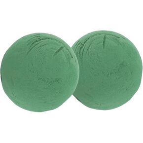 NUOBESTY 2 Pcs Green Floral Foam Sphere Flower Arrangement Foam Balls DIY Foam Balls for Flower Wedding Party Floral Decor