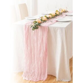 JYFLZQ Terracotta Cheesecloth Table Runner 35 x 120 Inch 6 Pack Gauze Table Runner 10ft Rustic Cheese Cloth Table Runner for Wedding Bridal Shower Party Decorations