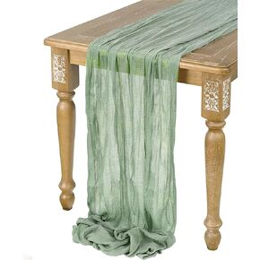 JYFLZQ Terracotta Cheesecloth Table Runner 35 x 120 Inch 6 Pack Gauze Table Runner 10ft Rustic Cheese Cloth Table Runner for Wedding Bridal Shower Party Decorations