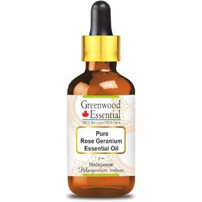 Pure Rose Geranium Essential Oil (Pelargonium roseum) Steam Distilled 10ml (0.33 oz)