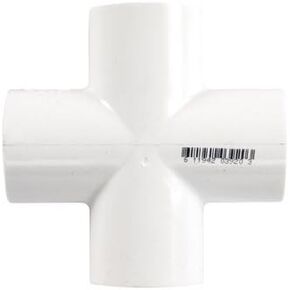 Charlotte Pipe Schedule 40 1 in. Slip x 1 in. Dia. Slip PVC Cross - Case of: 1;