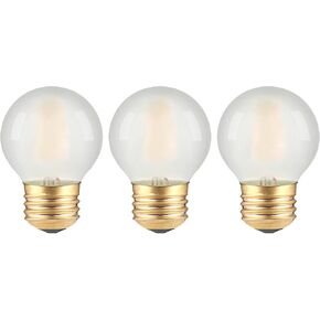 Frosted E12 LED Chandelier Light Bulbs- Candelabra Base 2700K Soft Warm White Dimmable 25W Equivalent G16.5/G50 Globe Bulb- 2W Short Round LED Lamp for Bedroom, Pendant, Ceiling Fan, Vanity- 4 Count