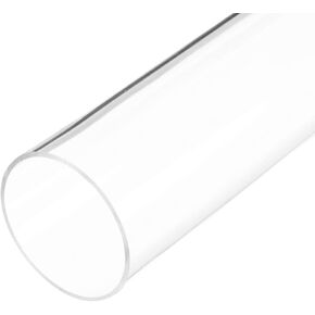 18" Clear Plastic Rigid Pipe 8mm x 10mm(5/16" x 3/8") Acrylic Tube Round Polycarbonate Tubing, [for Plumbing, Hydraulics, Pneumatics, Aquarium, DIY]