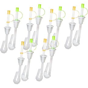 Jokari 4 Count Sip and Seal Soda Straws for Bottled Beverages