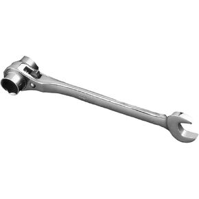 2 in 1 Scaffolding Podger Ratchet Wrench Site Ratcheting Socket Spanner Tool 19mm/22mm Silver