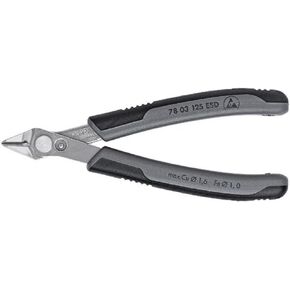KNIPEX Tools - Electronics Super-Knips, INOX Steel, ESD (7803125ESD), 5-Inch