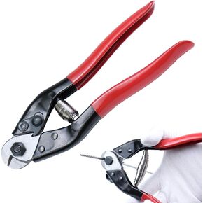 Upgraded Version Muzata Wire Cutters Heavy Duty Cable Cutters Steel Wire Rope Up to 5/32" Stainless Steel Deck Stair Railing Aircraft Strong Thick Seal Metal Fence Bike Bicycle Brake Cutter CT15,CT1
