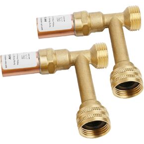 Watflow Water Hammer Arrestor 3/4"GHT Thread, Water Hammer Arrestor Washing Machine, Toilet Water Hammer Arrestor, Air Hammer Arrestor, 2 Pcs