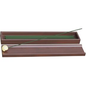 Brown Wooden Incense Stick Holder with Storage Box