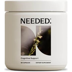 Needed. Cognitive Support - Comprehensive Nootropics Brain Support Supplement with Ashwagandha, Reishi & Lion's Mane Mushrooms, Breastfeeding Safe - Supports Focus, Attention, & Memory, 30-Day Supply