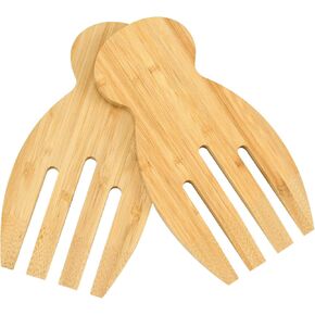Salad Servers, Wood Salad Tongs, 10.2in Salad Spoon and Fork Set, Long Handle Salad Server Set for Mixing, Tossing and Cooking (Salad Spoon and Fork Set)