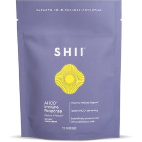 SHII Advanced Daily Immunity Mushroom Supplement with Vitamin D3, Vitamin C, and Zinc, Supports a Healthy Immune System, 500mg AHCC per Serving, 120 Capsules per Pack