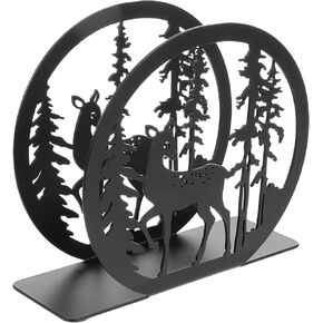 Kichvoe Napkin Holder Deer Design Metal Freestanding Tissue Dispenser Organizer Tabletop Paper Napkin Holder Stand for Home Kitchen Restaurant Picnic Party Paper Towel Dispenser
