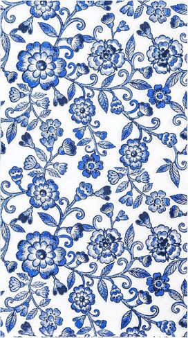 Blue Floral Guest Napkins Disposable Blue and White Hand Towels Decorative Watercolor Spring Flowers 3 Ply Paper Napkins for Bathroom Toilet Powder Room Dinner Party Supplies (100) in Kuwait