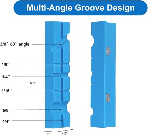 Vise Jaw Pads 5",1 Pair Soft Jaws for Bench Vise Universal Jaw Covers,Multi-Groove Design, for Clamping Metal Plastics and Woodworking in Saudi Arabia