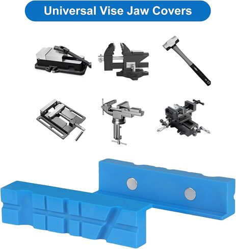 Vise Jaw Pads 5",1 Pair Soft Jaws for Bench Vise Universal Jaw Covers,Multi-Groove Design, for Clamping Metal Plastics and Woodworking in Saudi Arabia