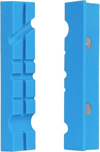 Vise Jaw Pads 5",1 Pair Soft Jaws for Bench Vise Universal Jaw Covers,Multi-Groove Design, for Clamping Metal Plastics and Woodworking in Saudi Arabia