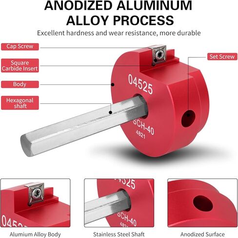 مخرطة أنابيب PVC مكونة من 9 قطع، مجموعة أدوات الأنابيب لأدوات مخرطة الأنابيب البلاستيكية القياسية 1/2 بوصة تتضمن PPR50، PPR75، PPR100، PPR125، PPR150، PPR200، PPR250، PPR300 وPPR400 (أحمر، 9 قطع) in Kuwait