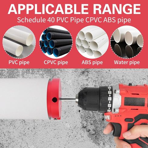مخرطة أنابيب PVC مكونة من 9 قطع، مجموعة أدوات الأنابيب لأدوات مخرطة الأنابيب البلاستيكية القياسية 1/2 بوصة تتضمن PPR50، PPR75، PPR100، PPR125، PPR150، PPR200، PPR250، PPR300 وPPR400 (أحمر، 9 قطع) in Kuwait
