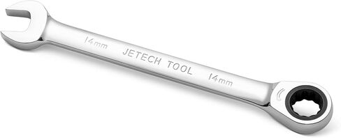 Jetech 14mm Ratcheting Combination Wrench, 12PT 72 Tooth Gear Wrench, Industrial Grade Cr-V Steel Gear Spanner for Household Garage Auto in Saudi Arabia