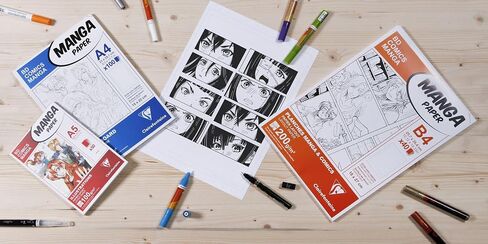 Clairefontaine Manga Illustrations Pad, A4, 100g-Plain, White in Saudi Arabia