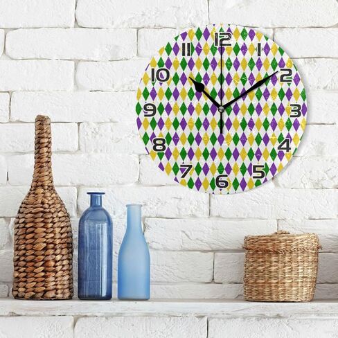 Kigai Western Desert Cowboy Clock Silent Round Wall Clock Non Ticking Battery Device Clocks Creative Decoration Wall Clock for Living Room Bedroom Office Kitchen in Saudi Arabia