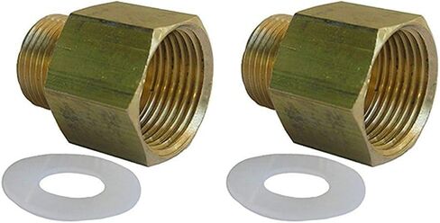 LASCO 17-6695 1/2 بوصة أنثى خيط رفيع مضيئة بواسطة محول نحاسي مضغوط 3/8 بوصة in Saudi Arabia