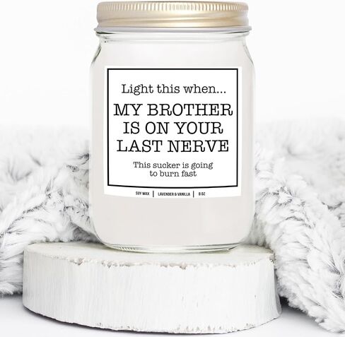 YouNique Designs Funny Sister in Law Gifts شمعة الصويا المضحكة 8oz - أفكار هدايا عيد ميلاد أخت القانون - هدية زفاف أخت المستقبل - هدايا عيد الأم لأخت الزوج (الخزامى والفانيليا) in Saudi Arabia