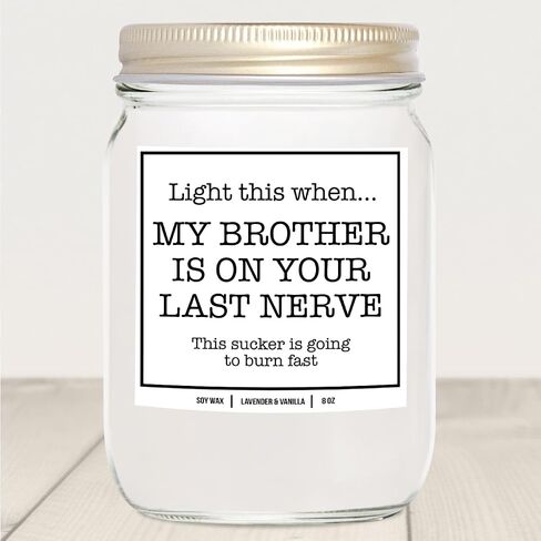 YouNique Designs Funny Sister in Law Gifts شمعة الصويا المضحكة 8oz - أفكار هدايا عيد ميلاد أخت القانون - هدية زفاف أخت المستقبل - هدايا عيد الأم لأخت الزوج (الخزامى والفانيليا) in Saudi Arabia