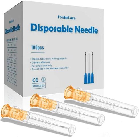 100Pcs 25Gauge 1 Inch Lab Dispensing Needle Accessories for Industry Precision Applications, Scientific Research, Animal and Plant Supplies, Individually Sealed Package in Saudi Arabia