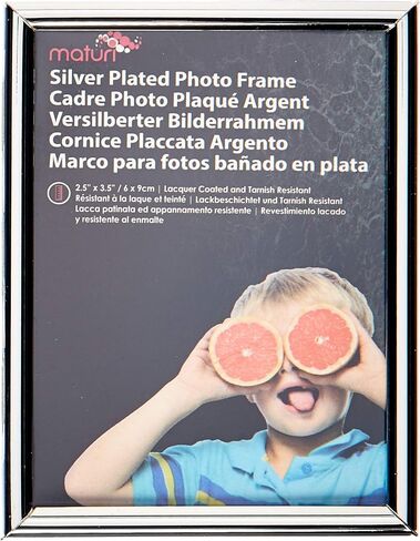 Maturi Silver Plated Photo Frame - Thin Edge, 5 x 7-inch (13 x 18cm) in Saudi Arabia