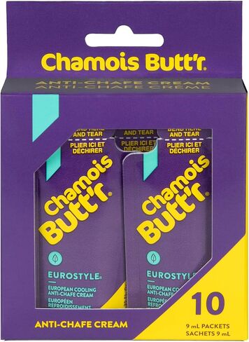 Chamois Butt'r Eurostyle Anti-Chafe Cream, 10-pack of 9mL packets in Saudi Arabia