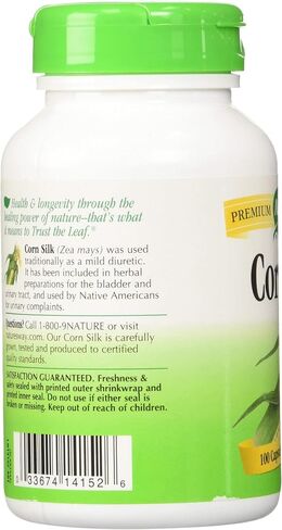 Nature's Way Premium Herbal Corn Silk 1200 مجم، 100 كبسولة نباتية، عبوة من 3 قطع in Saudi Arabia