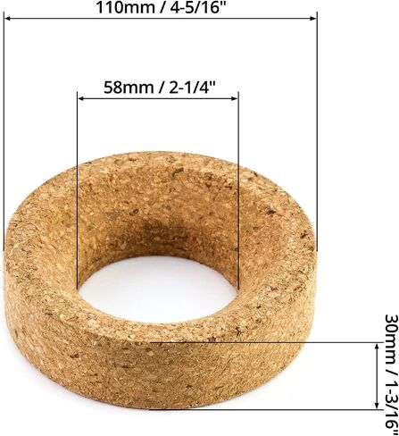 QWORK Flask Cork Stand, 8 Pcs 110mm Diameter Lab Flask Support Cork Stand, Mat Ring Holder Round Bottom Holder for 250-2000mL Flasks in Saudi Arabia