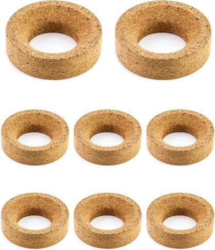 QWORK Flask Cork Stand, 8 Pcs 110mm Diameter Lab Flask Support Cork Stand, Mat Ring Holder Round Bottom Holder for 250-2000mL Flasks in Saudi Arabia