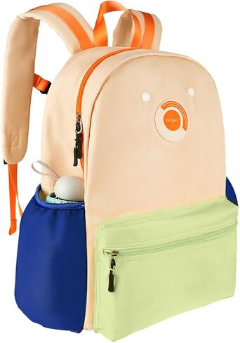 Kids backpack school bag for boys and girls, suitable for 4-12 years old boys and girls to go to school and travel, 16.5 inch full daycare backpack fits A4 folder.（Front pocket yellow） in Saudi Arabia
