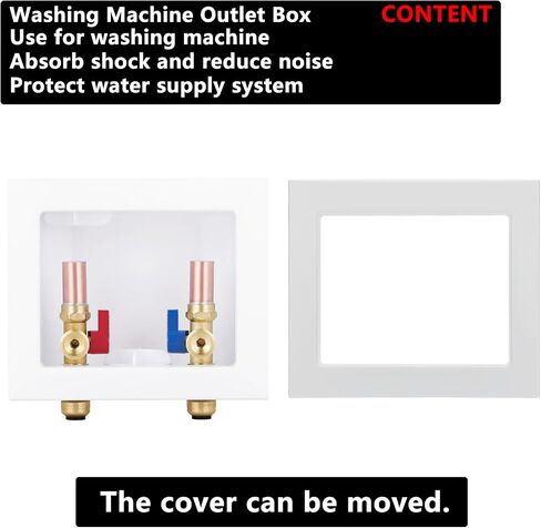 Washing Machine Outlet Box PEX-B with Copper Hammer Arrestors, Inlet 1/2 inch PEX-B Crimp Barb F1807 x Outlet 3/4 inch NH Thread LI-XYJH-620(1 PCS) in Saudi Arabia