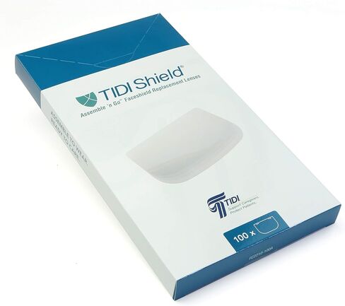 TIDI 2210-100 Assemble 'n Go Face Shield Lense, Wear with Eyewear, Protective Eyewear, PPE, Pack of 100 in Saudi Arabia
